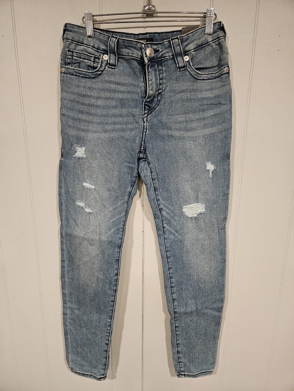True Religion Womens Jeans 27x29 Size 28 Halle Mid Rise Super Skinny Denim NWT